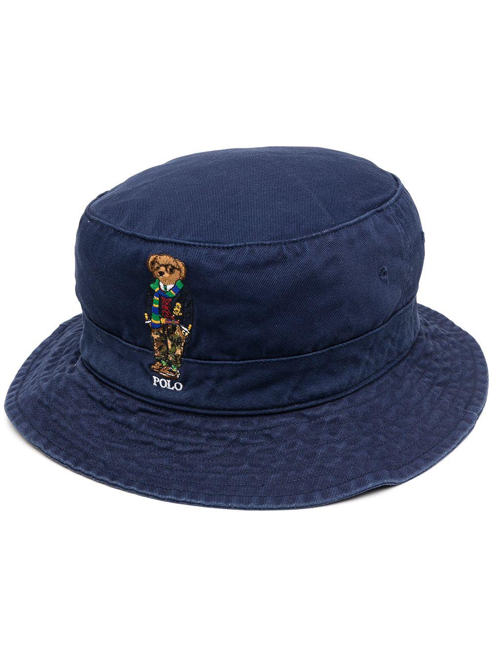 Polo Ralph Lauren Cotton Polo Bear Bucket Hat in Blue for Men - Lyst