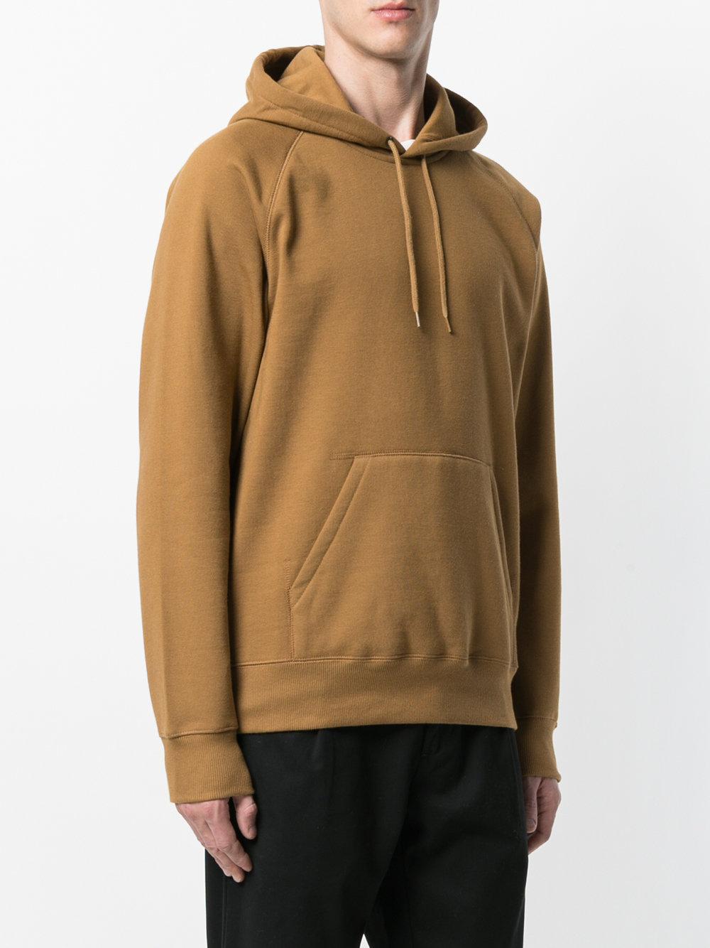 Carhartt Cotton Logo Embroidered Hoodie  in Brown  for Men 