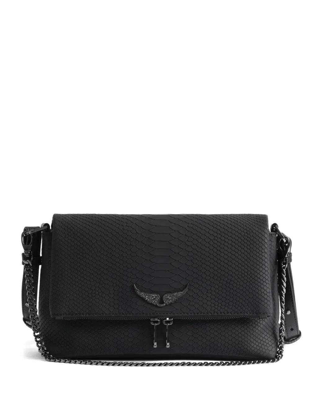 Zadig & Voltaire Rocky Ii Soft Savage Shoulder Bag in Black | Lyst