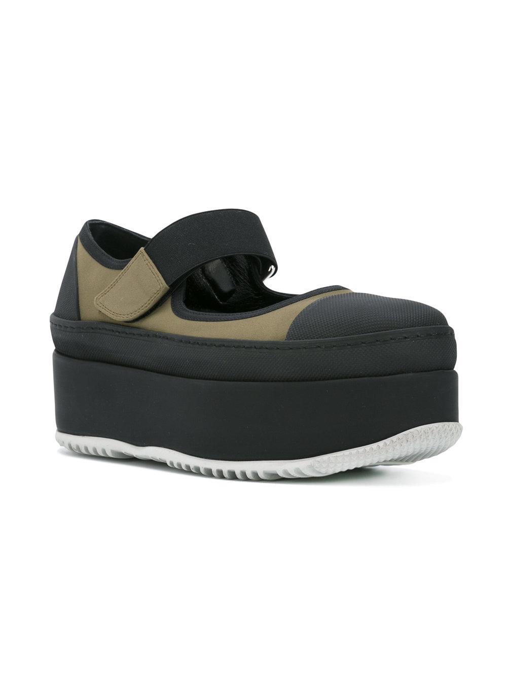 Marni Platform Mary Jane Sneakers in Green | Lyst