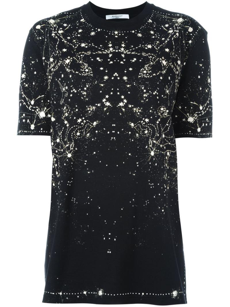 Givenchy Constellation Print T-shirt in Black | Lyst