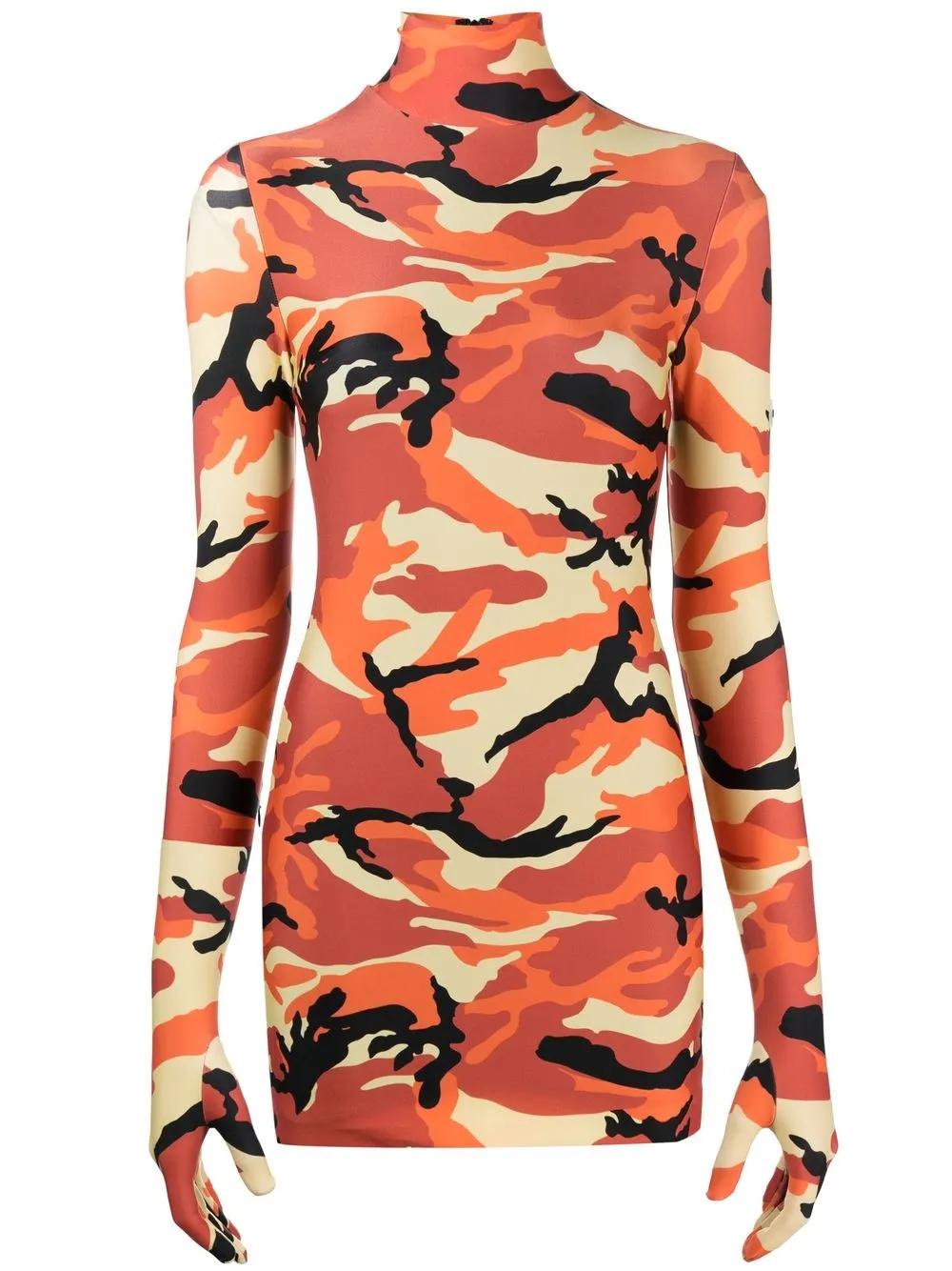 camo dresses with orange Orange Camo dress