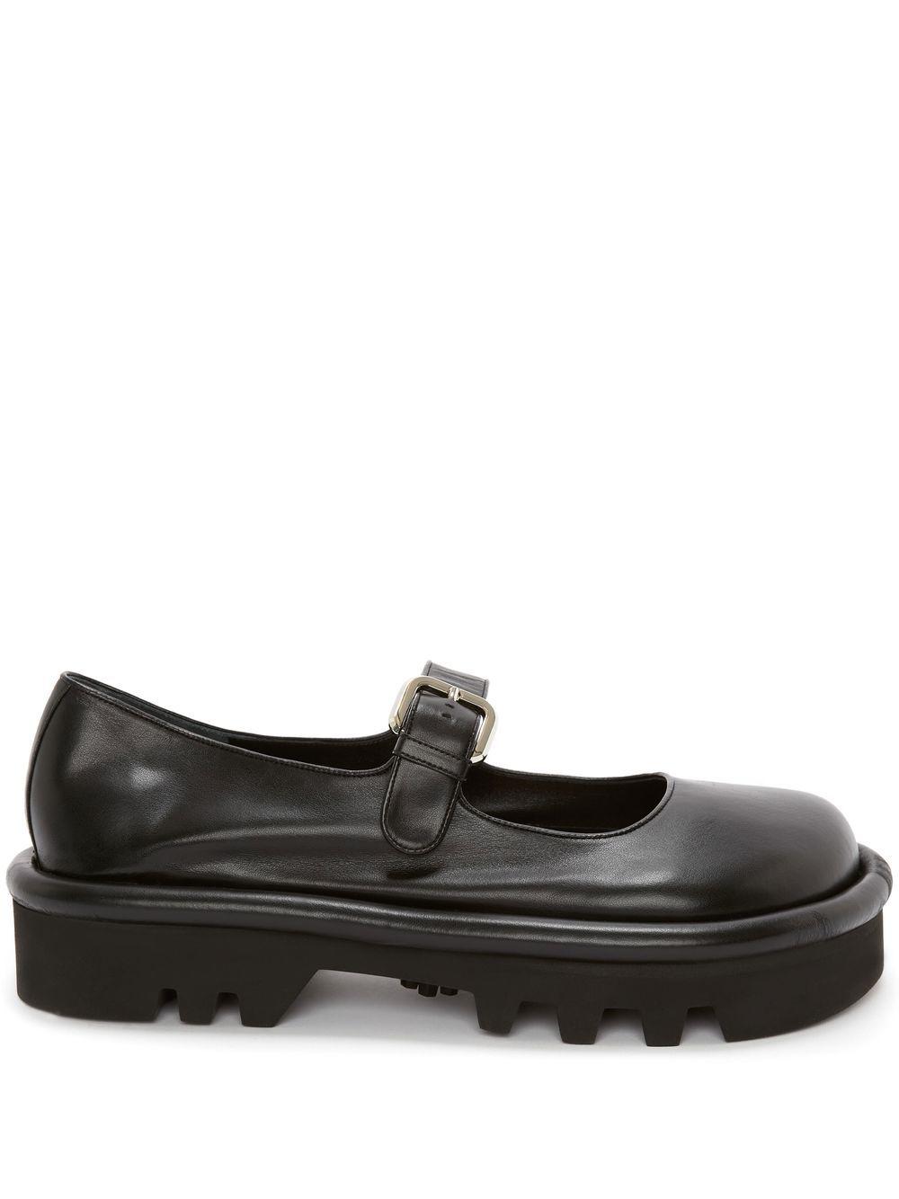 JW Anderson Bumper-tube Leather Chunky Mary Janes in Black | Lyst Australia