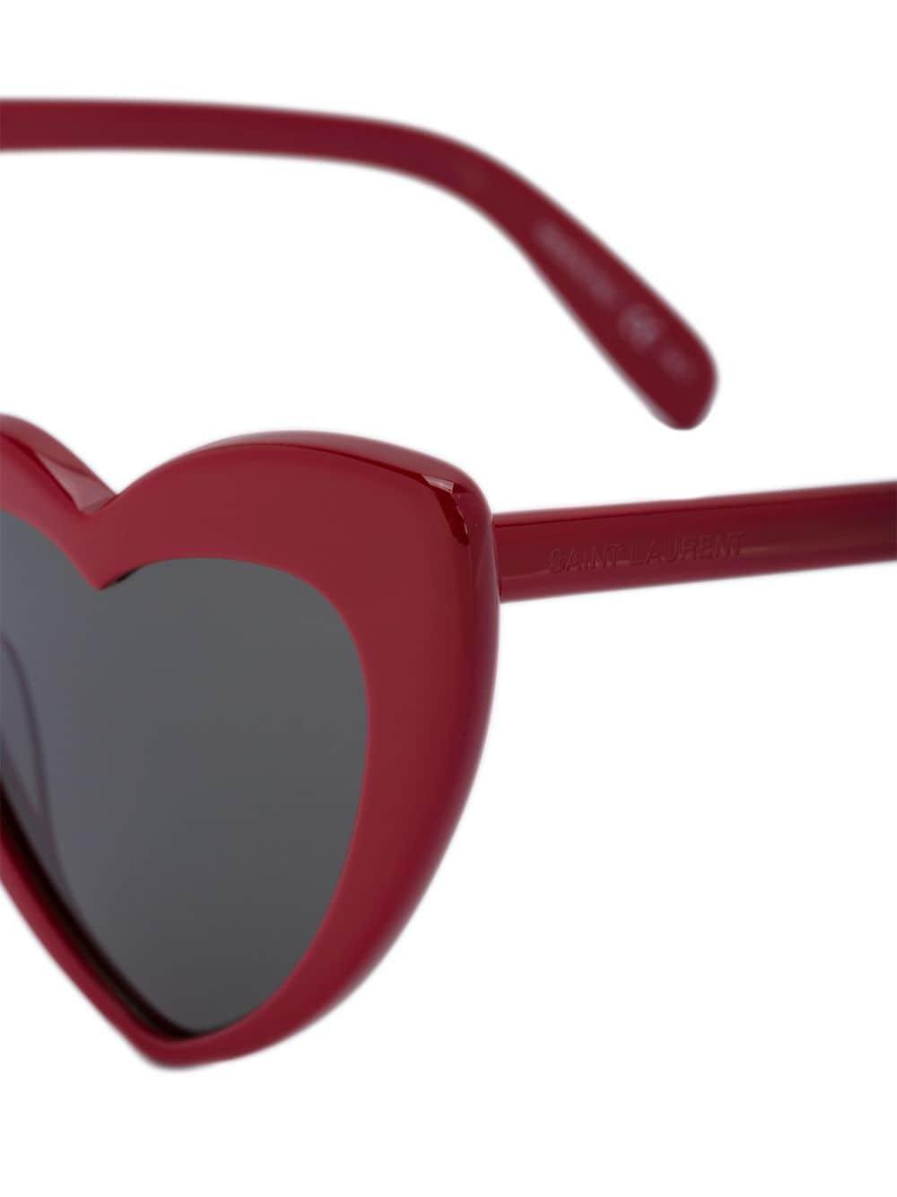 saint laurent heart sunglasses red