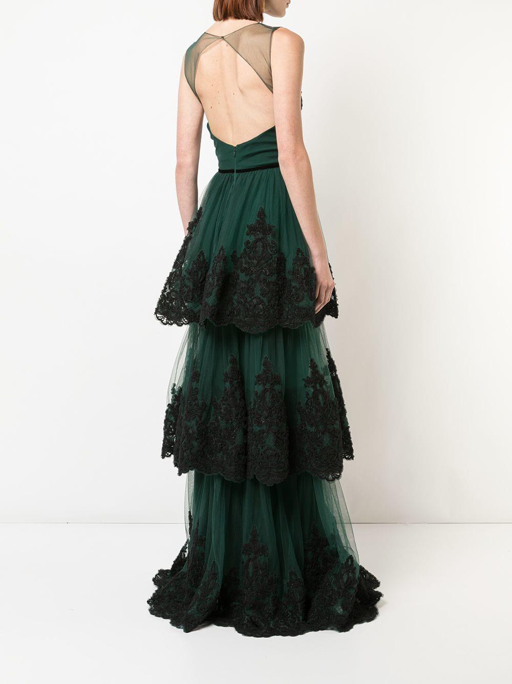 soutache embroidered overlay midi dress