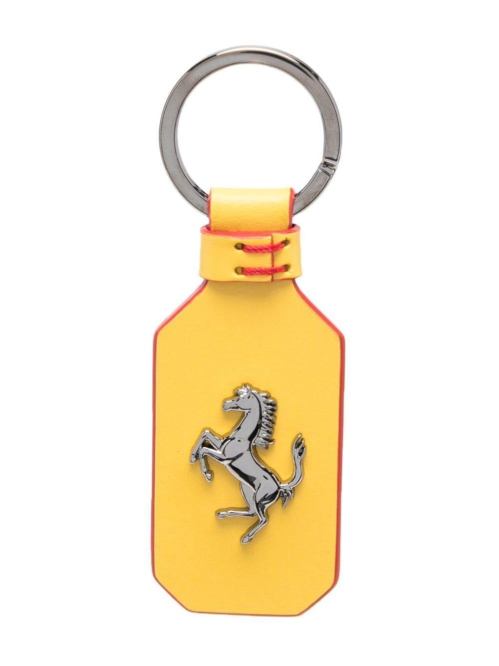 Ferrari Leder Prancing Horse Schlüsselanhänger in Gelb Damen Taschen Taschen-Accessoires 