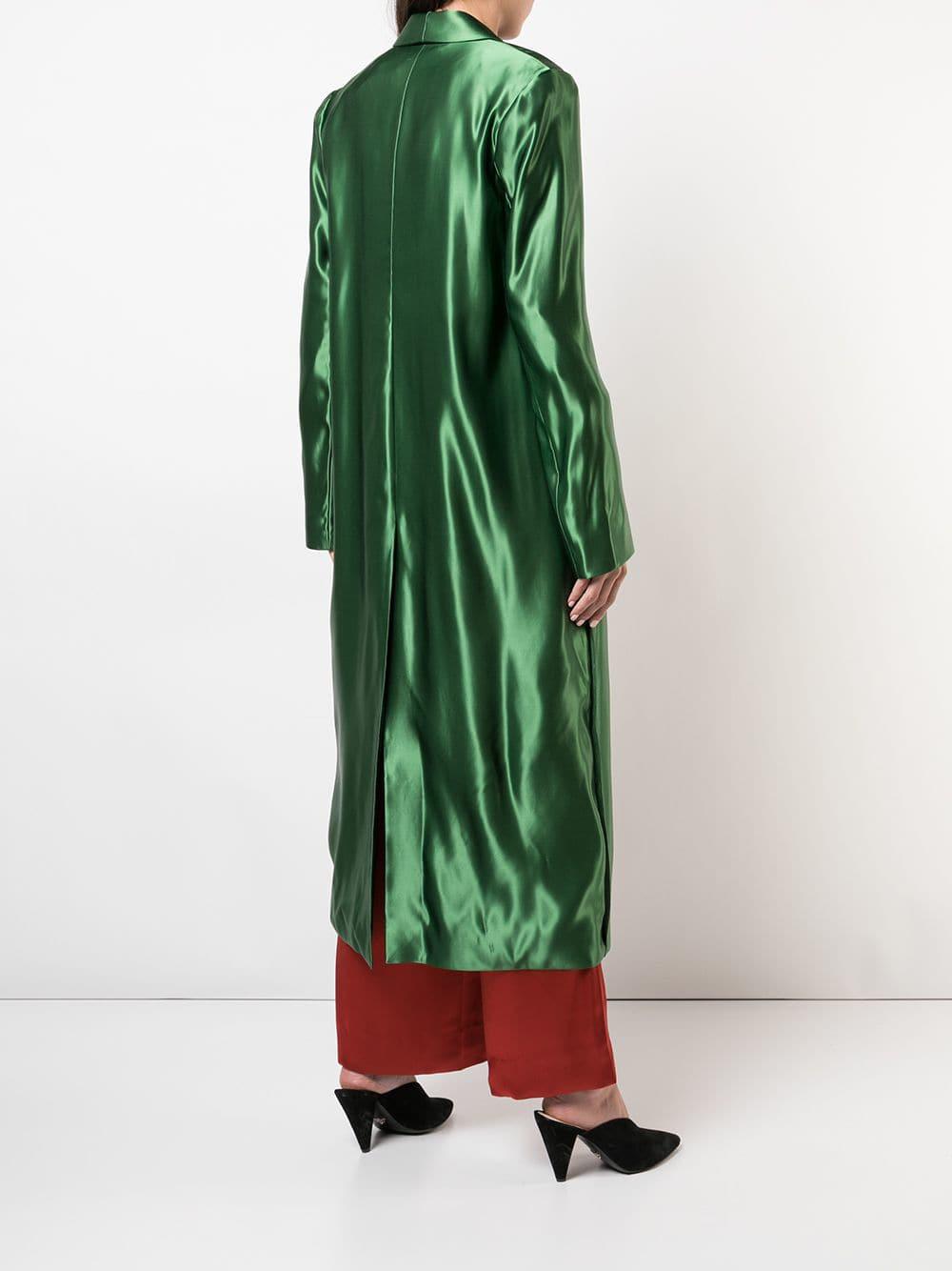 Jason wu green satin coat hotsell
