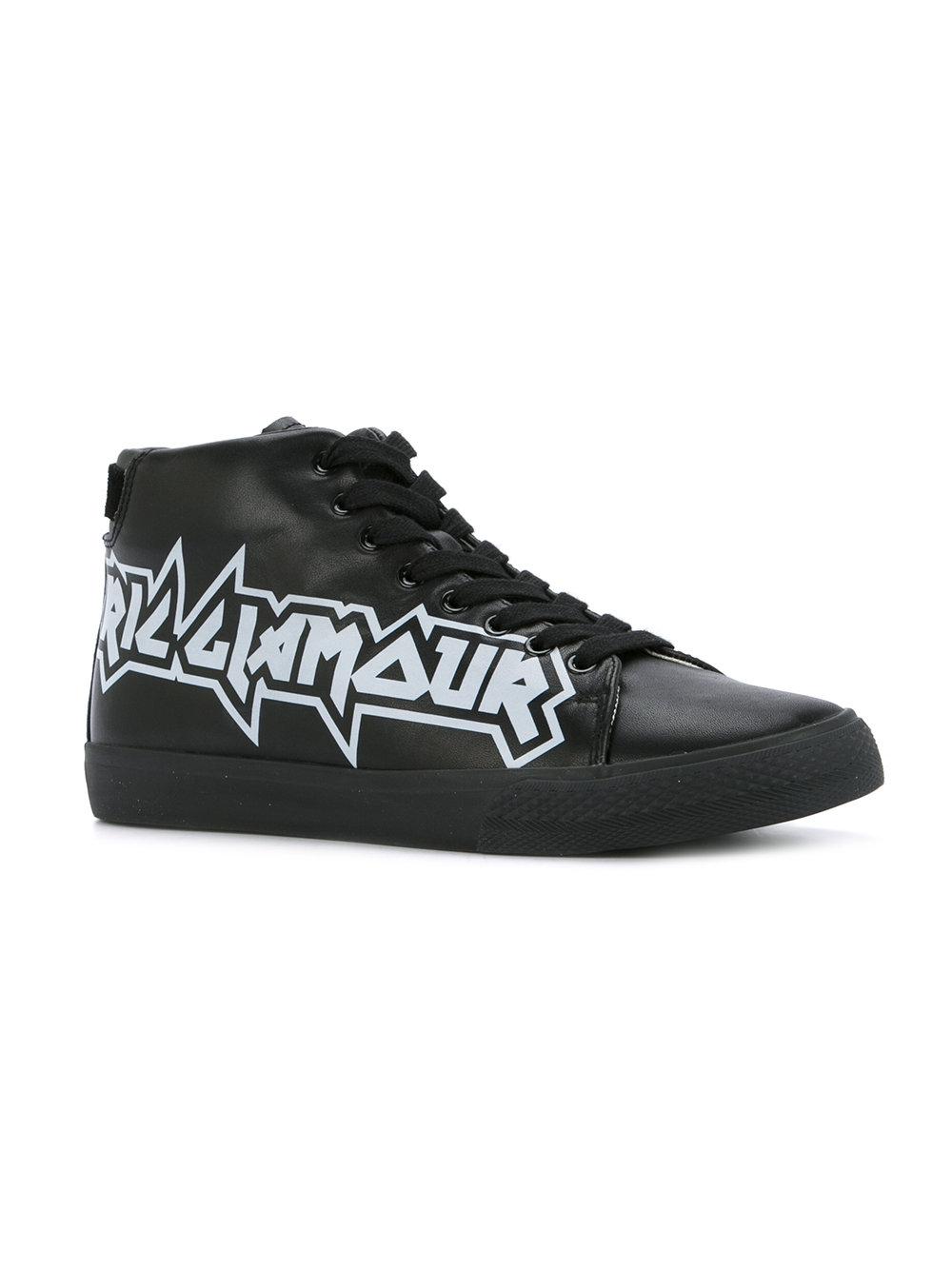 Hysteric Glamour Leather Logo Hi-top Sneakers in Black for Men - Lyst