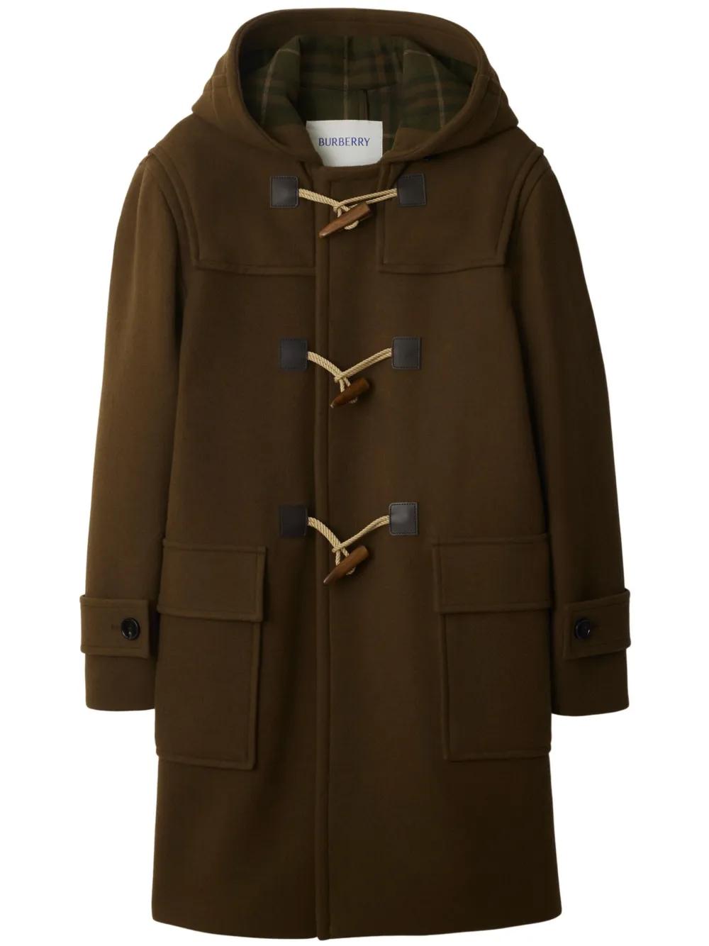 Burberry Toggle-Fastening Duffle Coat in Brown for Men Lyst UK