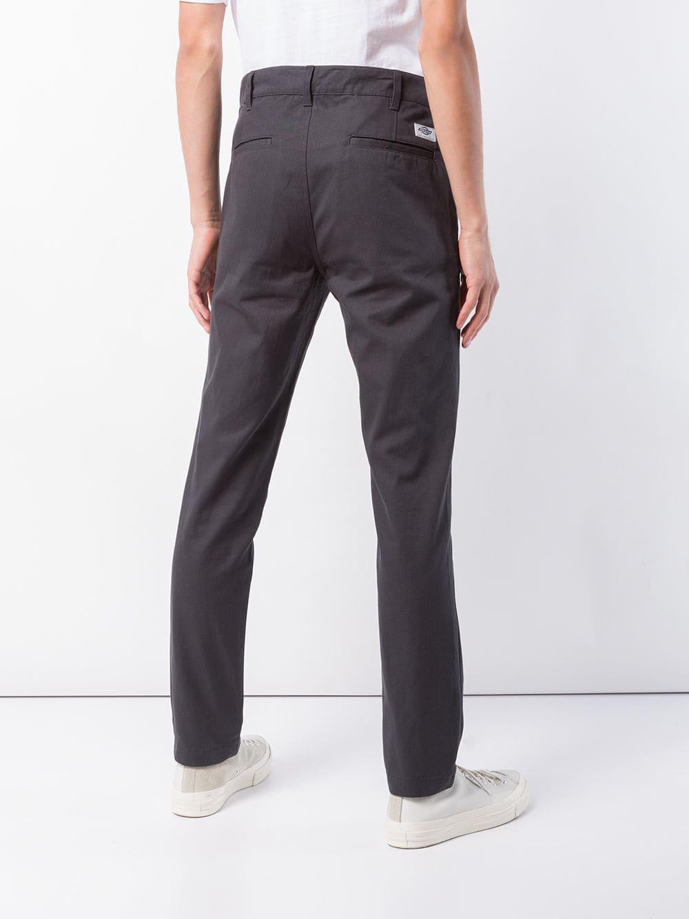 Dickies Construct Cotton Slim-fit Chino Trousers in Black for Men - Lyst