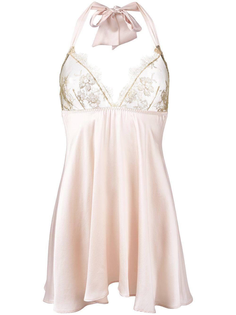 Nuisette Rita Soie Gilda & Pearl en coloris Blanc Femme Vêtements Vêtements de nuit Nuisettes et chemises de nuit 