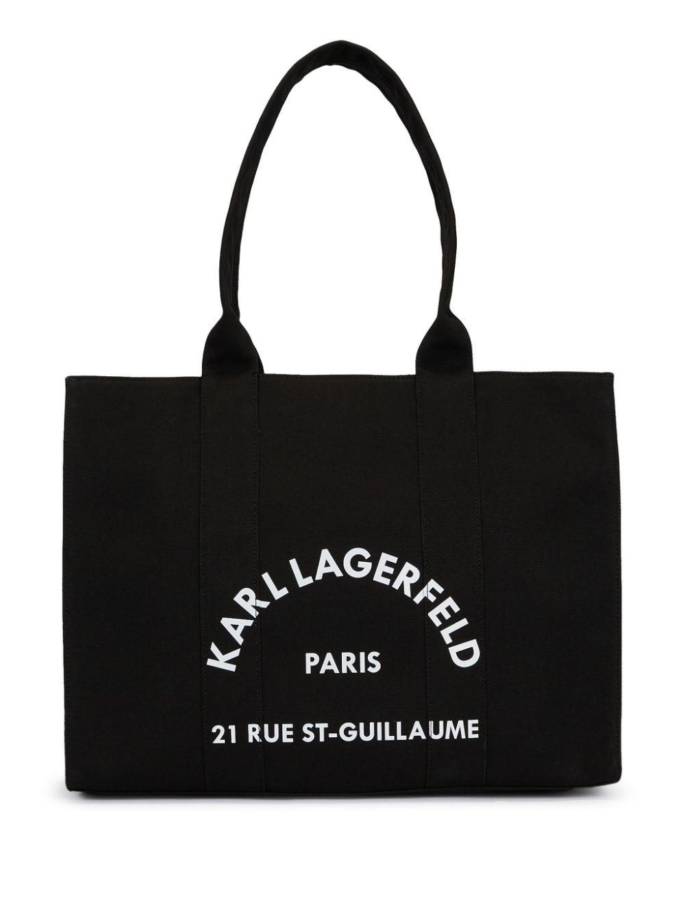 Karl Lagerfeld Large Rue St Guillaume Tote Bag in Black Lyst UK