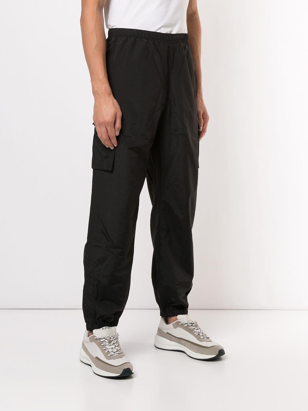 Supreme Synthetic Reflective Taping Cargo Trousers in Black for 
