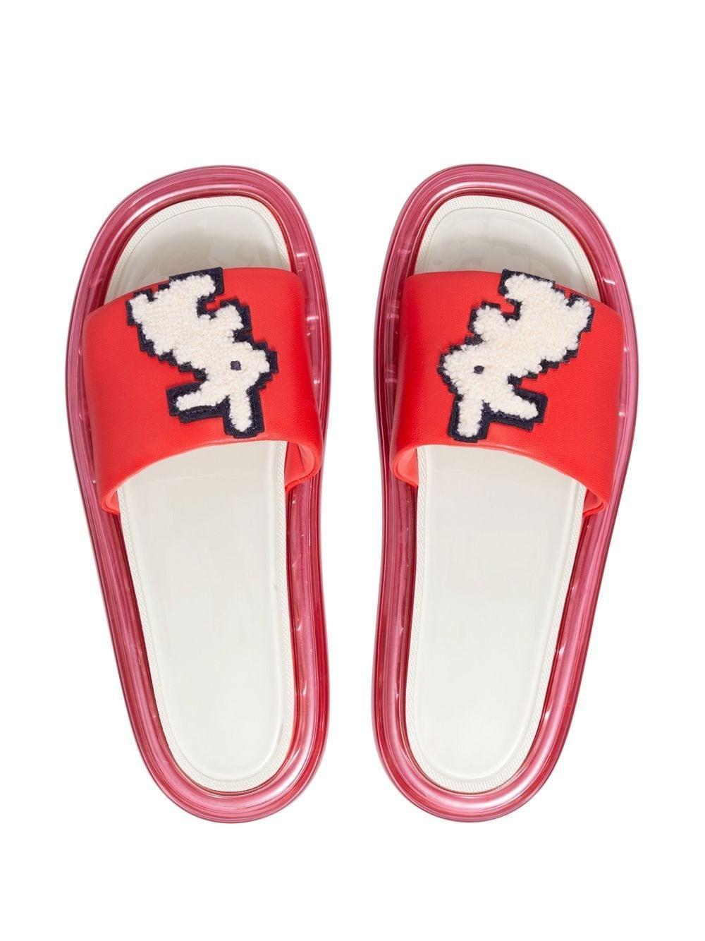 tory burch jelly sandals red