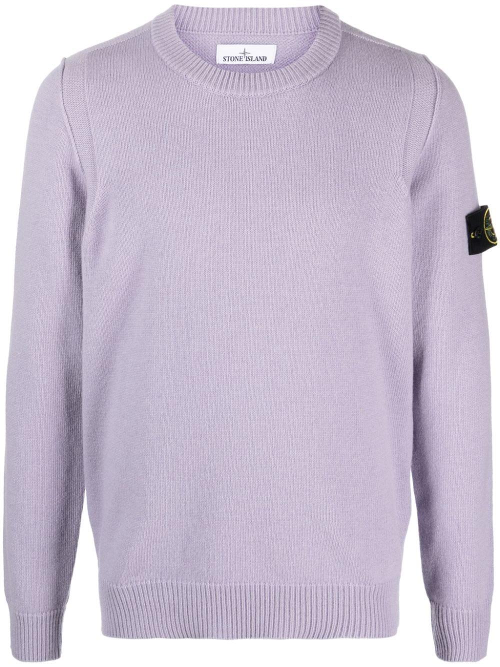 Stone Island Compass badge Wool blend Jumper in Purple for Men