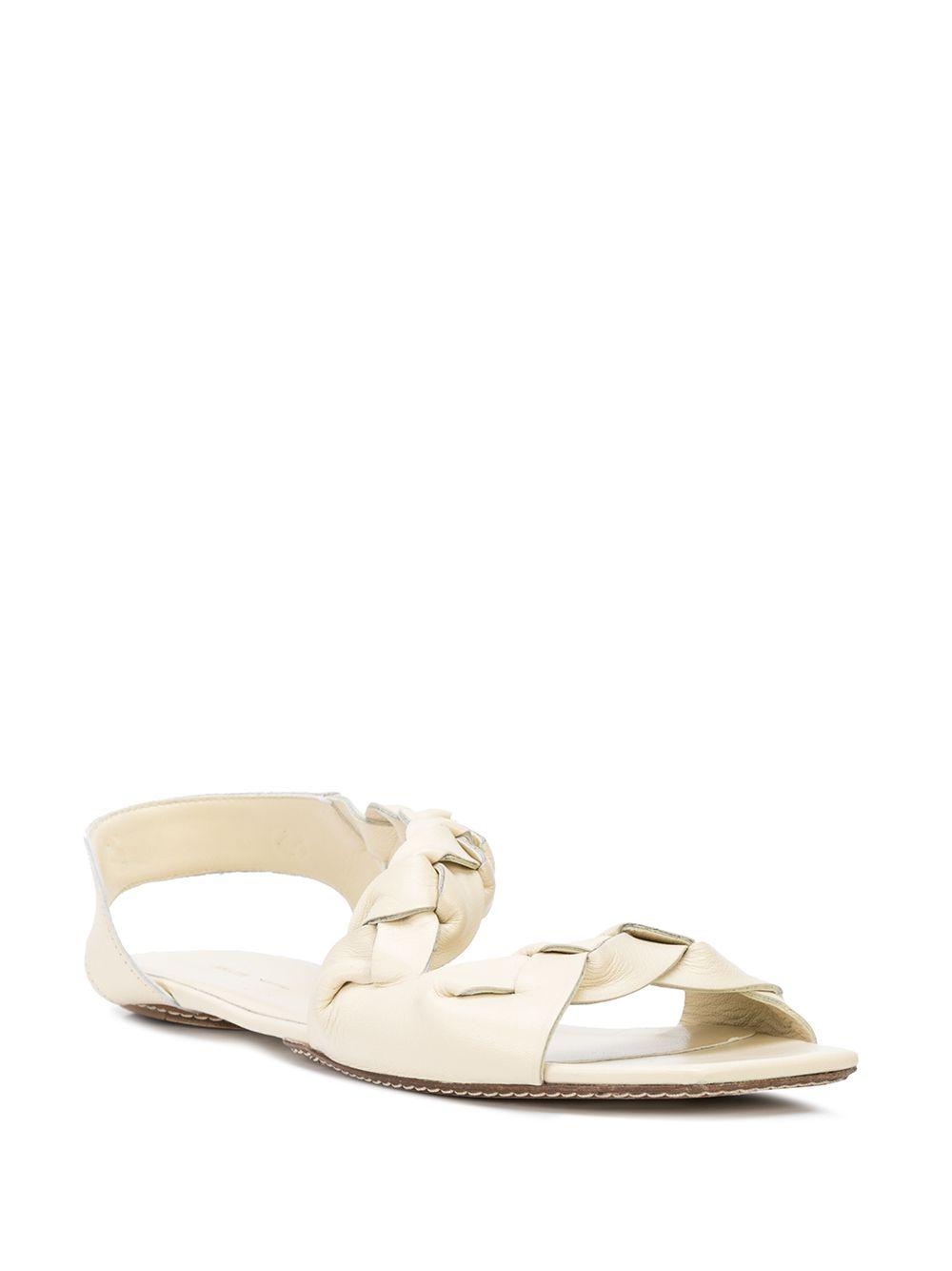 Khaite Torrance Open-toe Sandals in White - Lyst