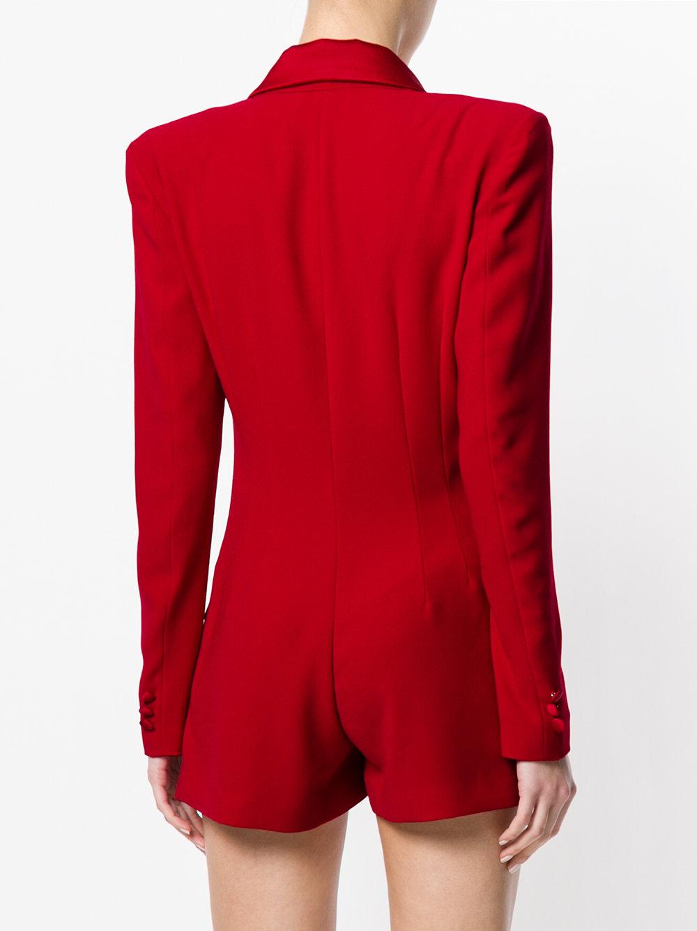 Red tuxedo jumpsuit Clearance