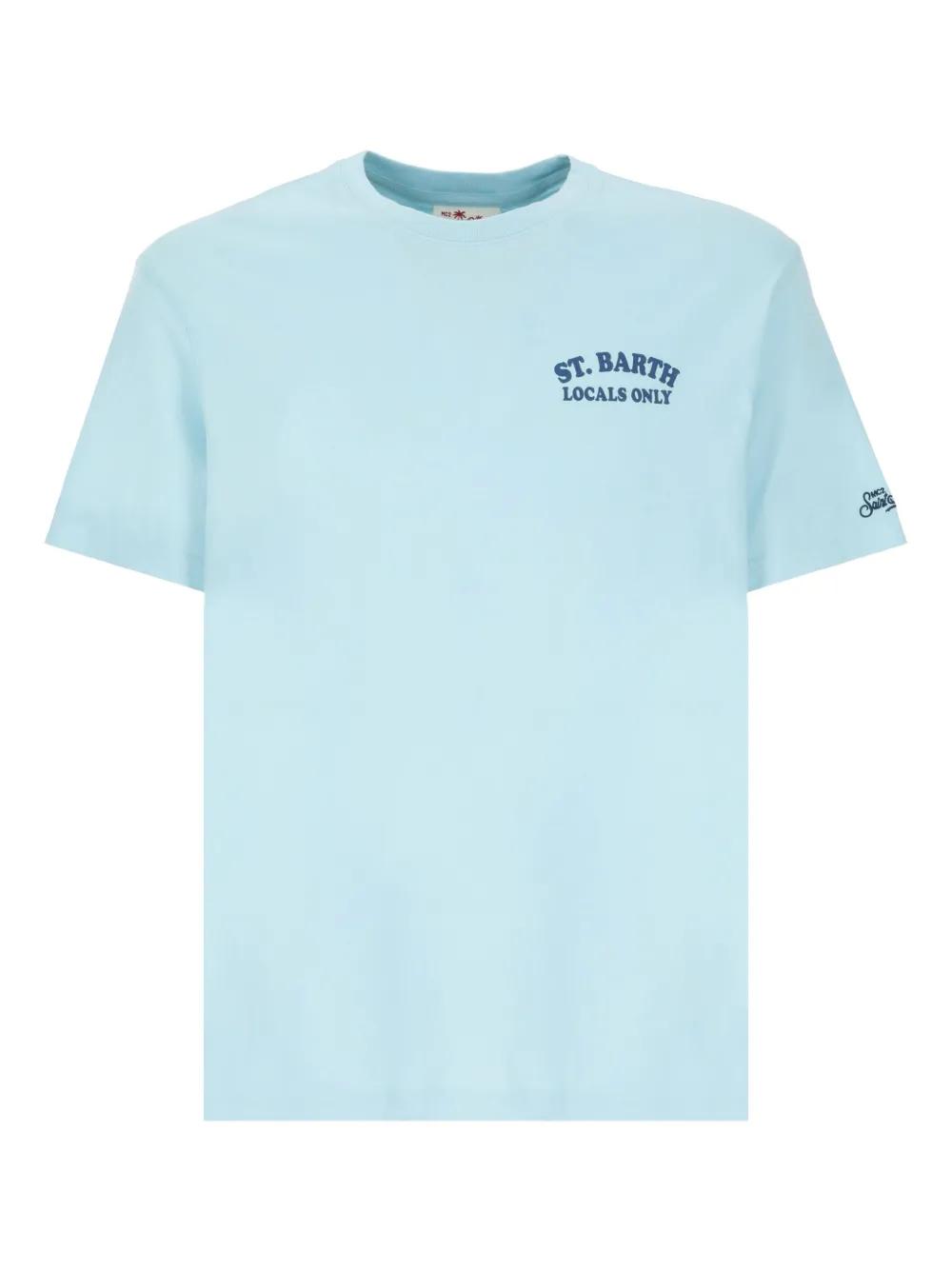 【関税&送料込】MC2 Saint Barth T-shirts and Polos Blue Boy light blue terry t-shirt Gary with St. Barth embroidery