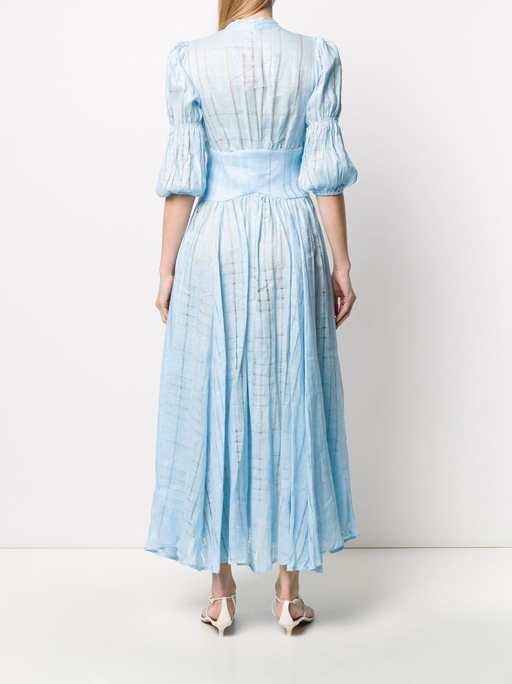 Cult Gaia Linen Willow Buttoned Dress in Blue - Lyst