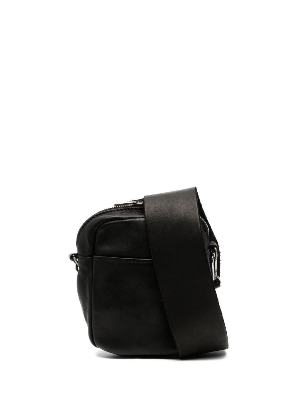 Guidi Leather Crossbody Bag in Black | Lyst