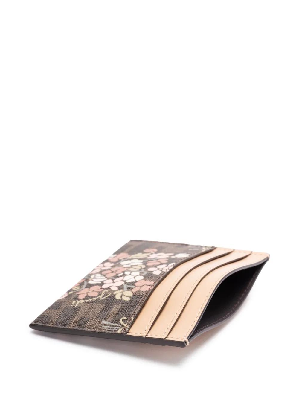 Fendi Flower Bouquet Ff Fabric Card Holder Accessories in