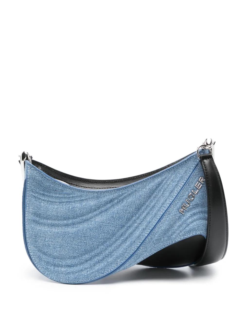 Sac Thierry Mugler En Cuir Turquoise - Occasion Très Bon état