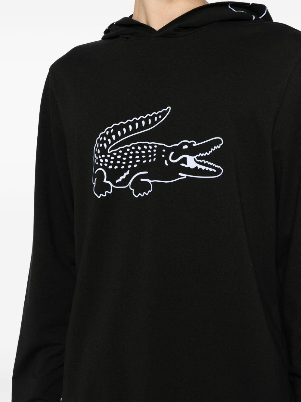 Lacoste black cheap crocodile