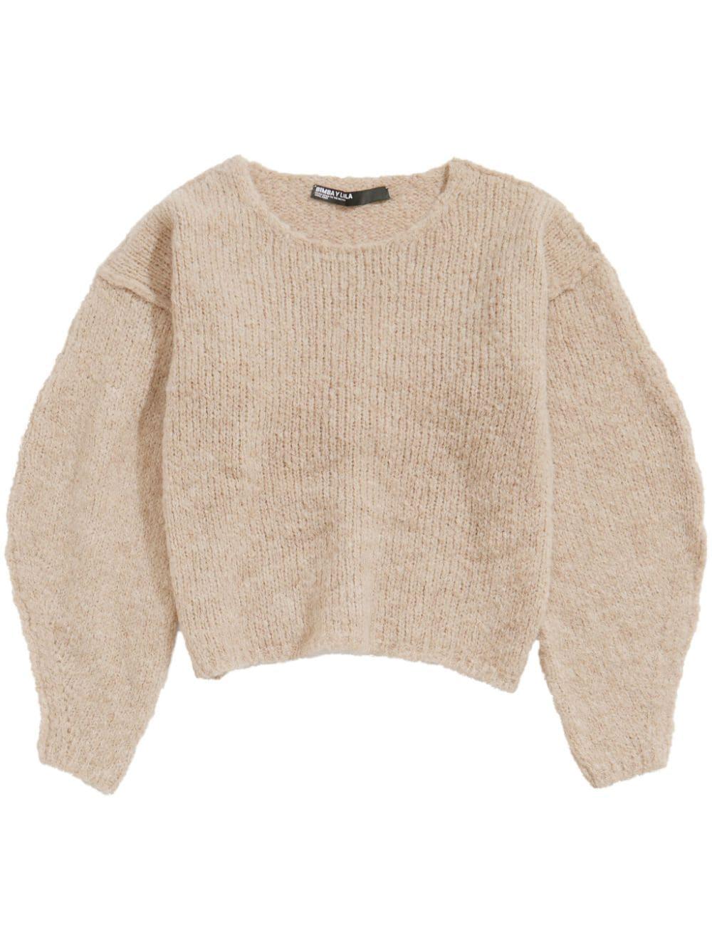 Bimba Y Lola Seam Detail Sweater in Natural Lyst UK