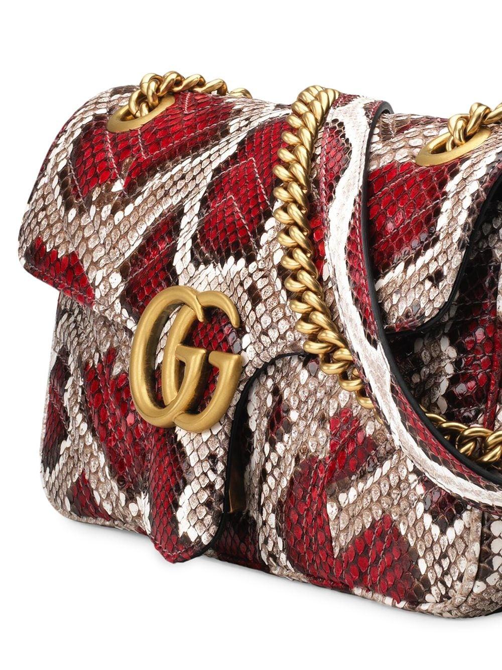 Gucci Red Quilted Leather Marmont Small Shoulder Bag