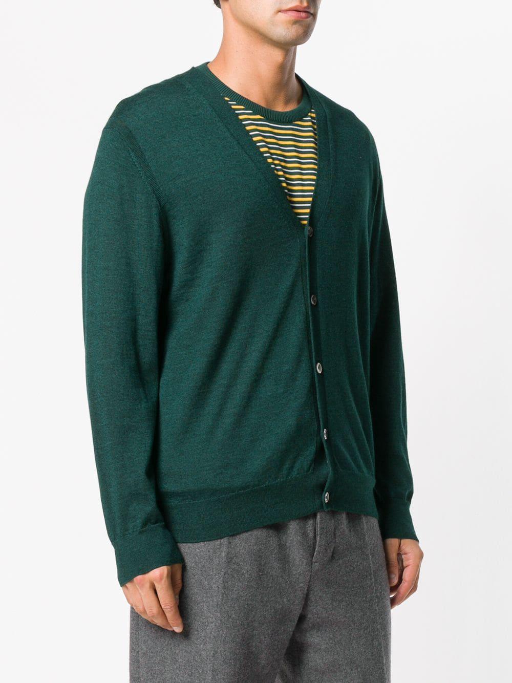 N.Peal Cashmere Cashmere Cardigan in Green for Men - Lyst