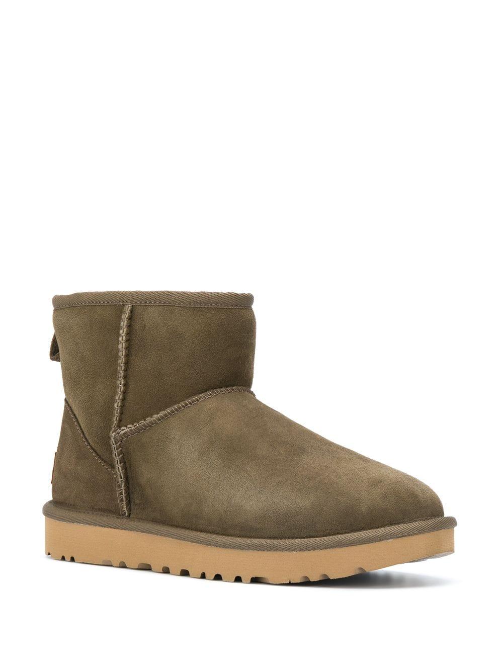 UGG Classic Mini Ii Sheepskin Ankle Boots in Green | Lyst