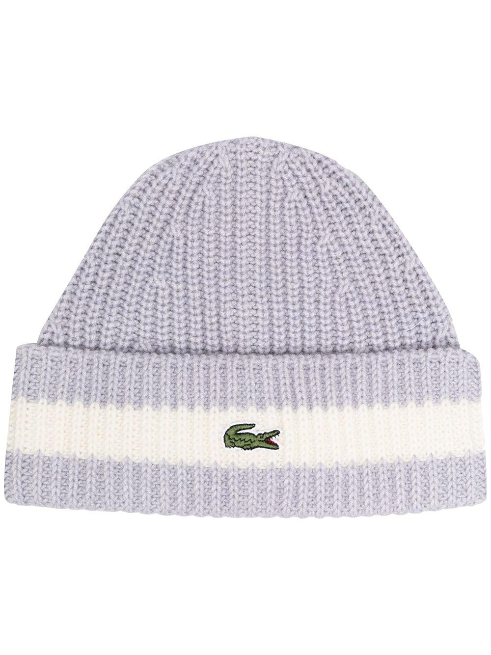 Lacoste Wool Embroidered Crocodile Ribbed-knit Beanie in Grey (Gray) for  Men | Lyst