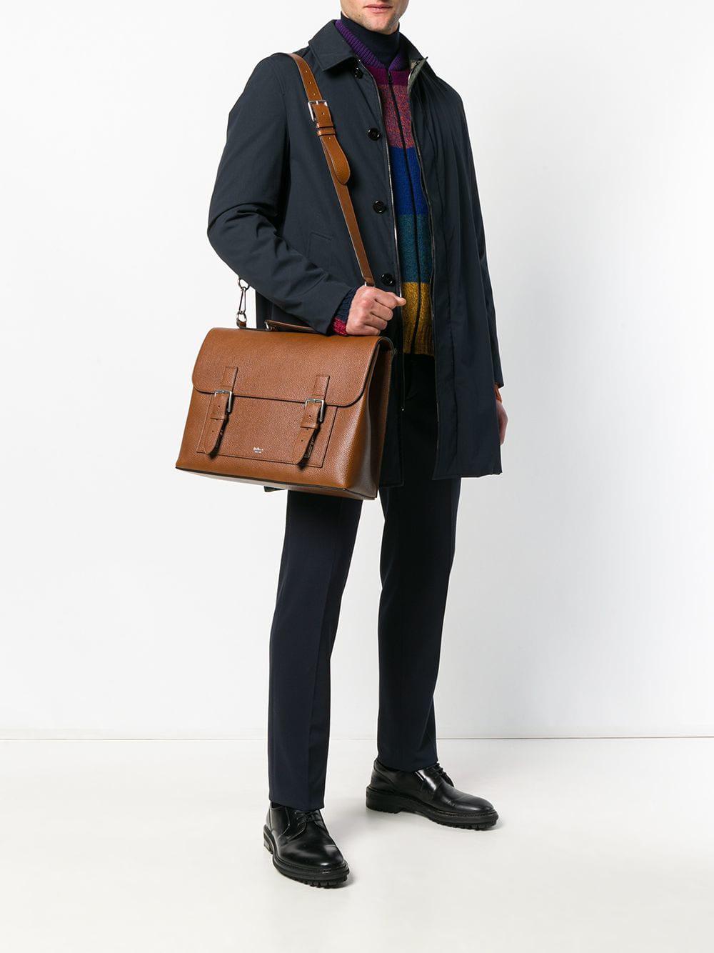 Mulberry Leather Chiltern Briefcase in Brown for Men | Lyst
