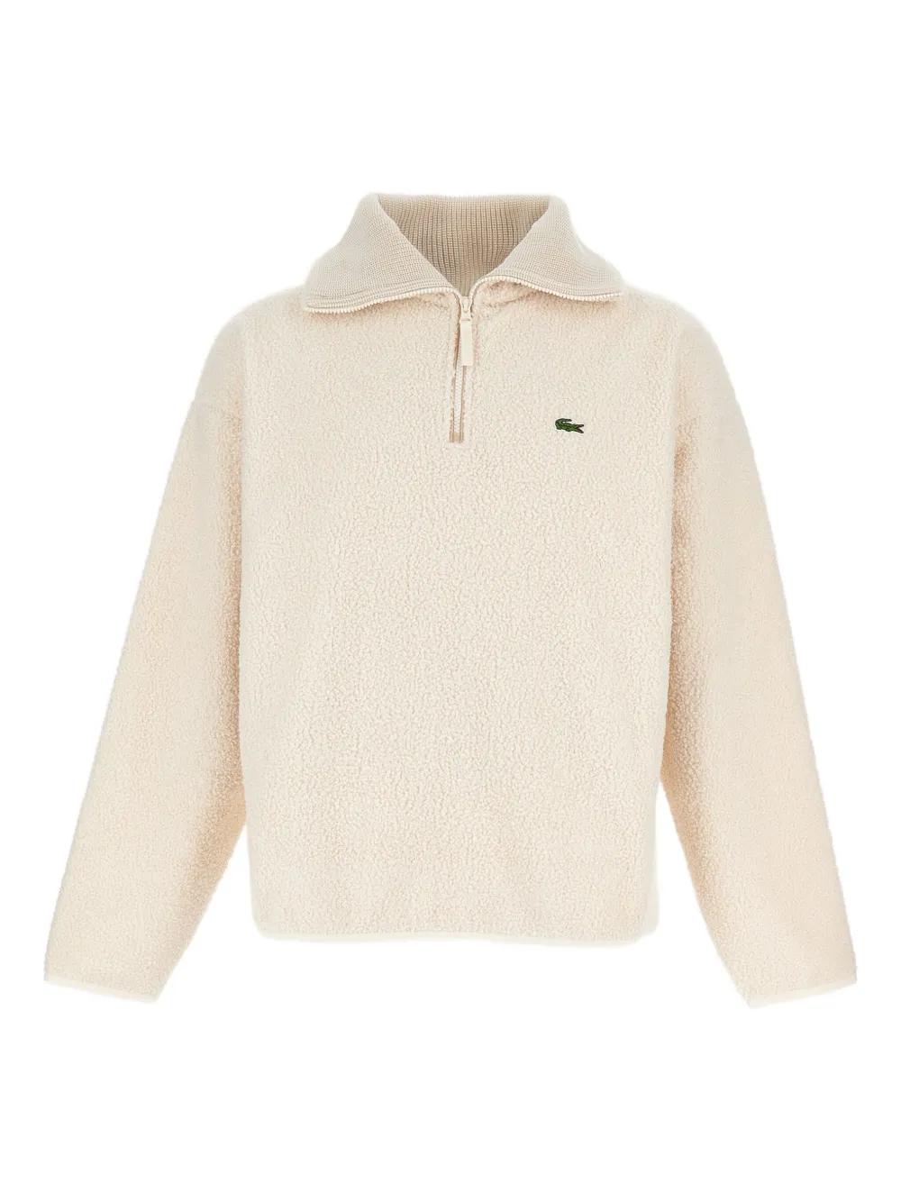 Half Zip Lacoste Pullover Beige Herren Lacoste Sweatshirts For Men