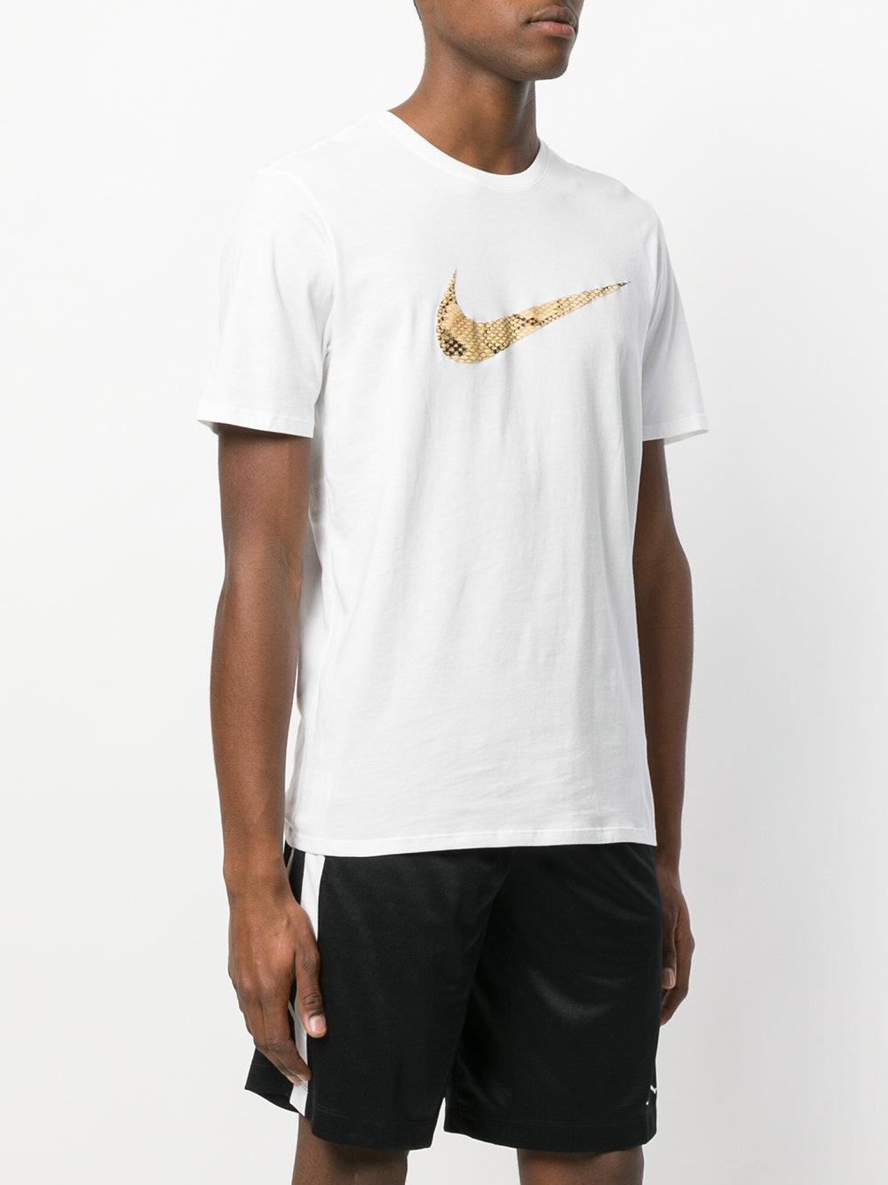 Nike Swoosh Snakeskin Print T-shirt in White for Men | Lyst