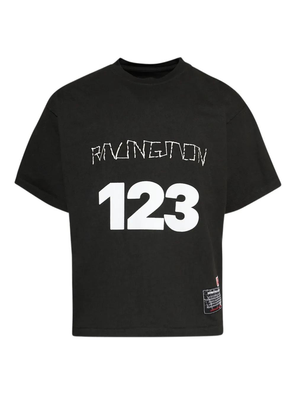 RRR123 黒色の半袖Tシャツ RRR123 黒色の半袖Tシャツ