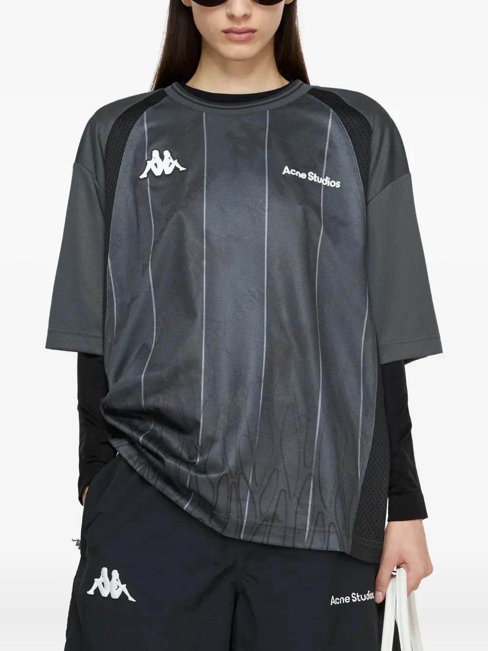 Acne Studios X Kappa Logo T-Shirt in Gray | Lyst