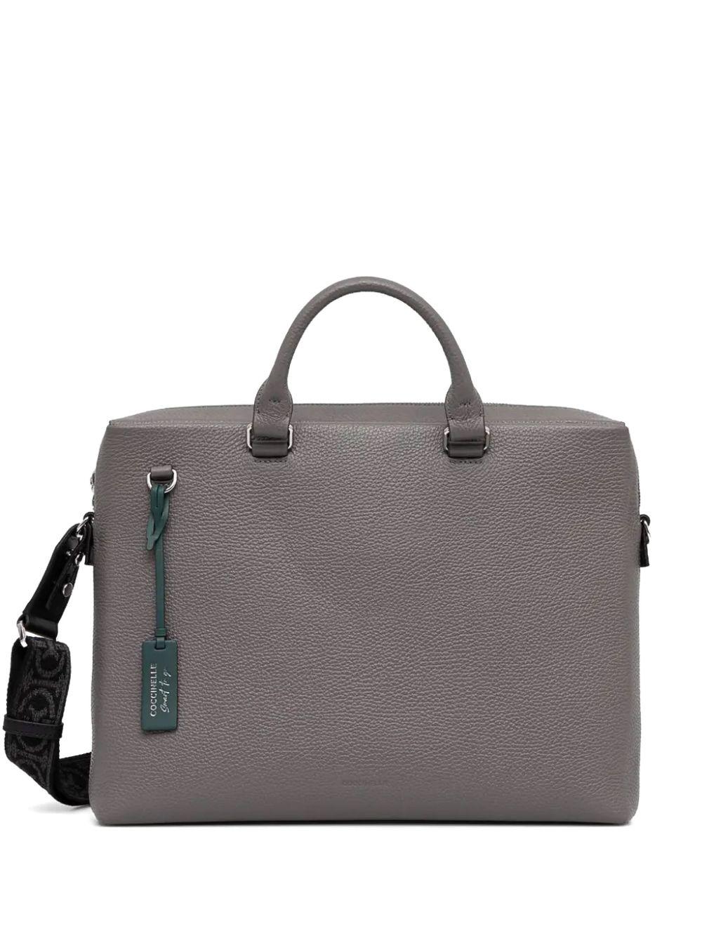 Coccinelle Leather Laptop Bag in Grey for Men Lyst UK