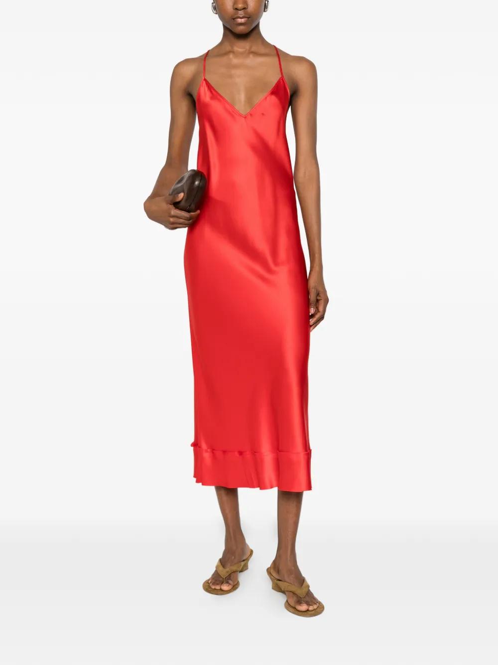 Designer Red Satin Slip Dresses for Women - Up to 76% off | Lyst