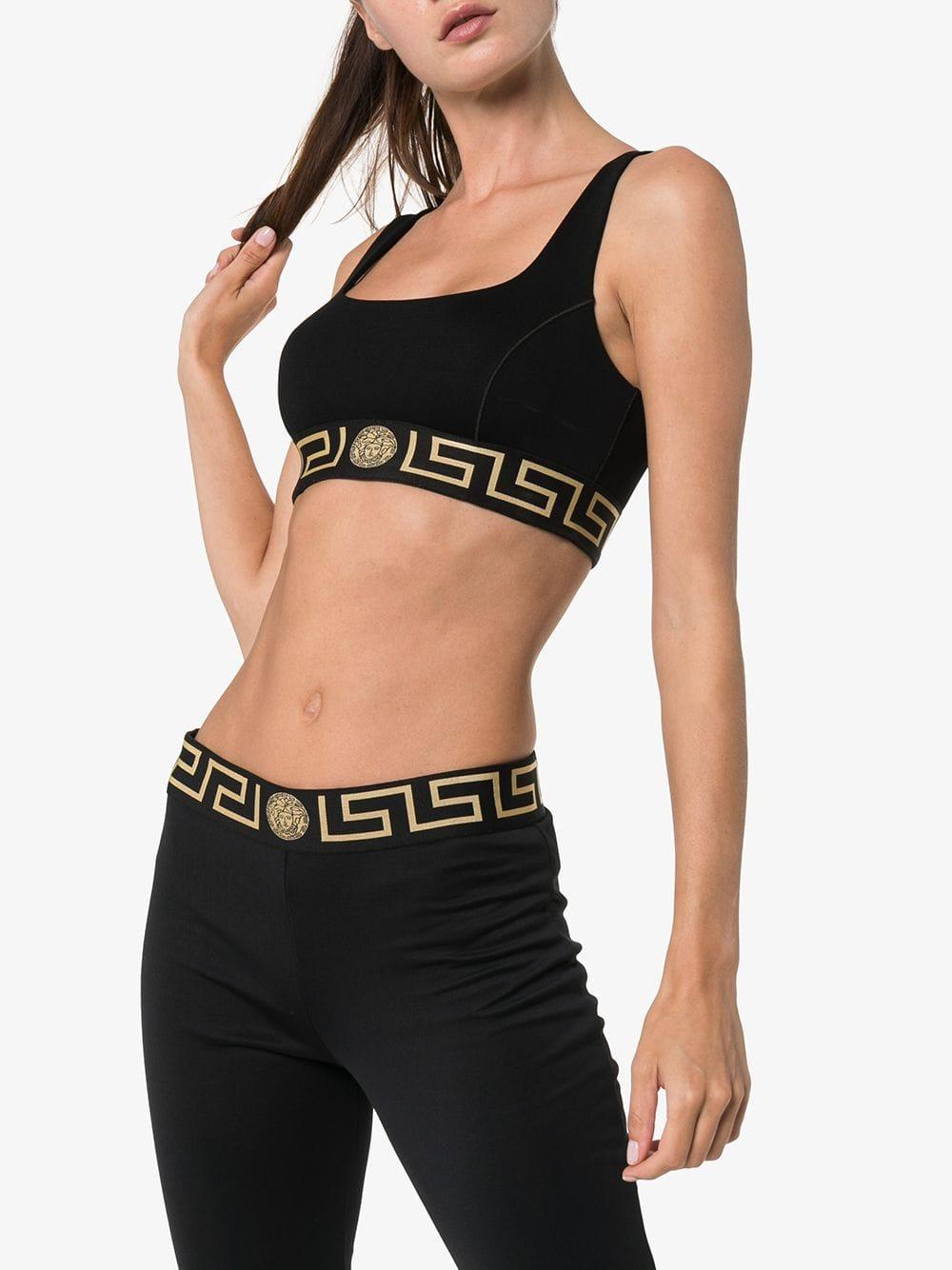 colorful versace bra top green and pink