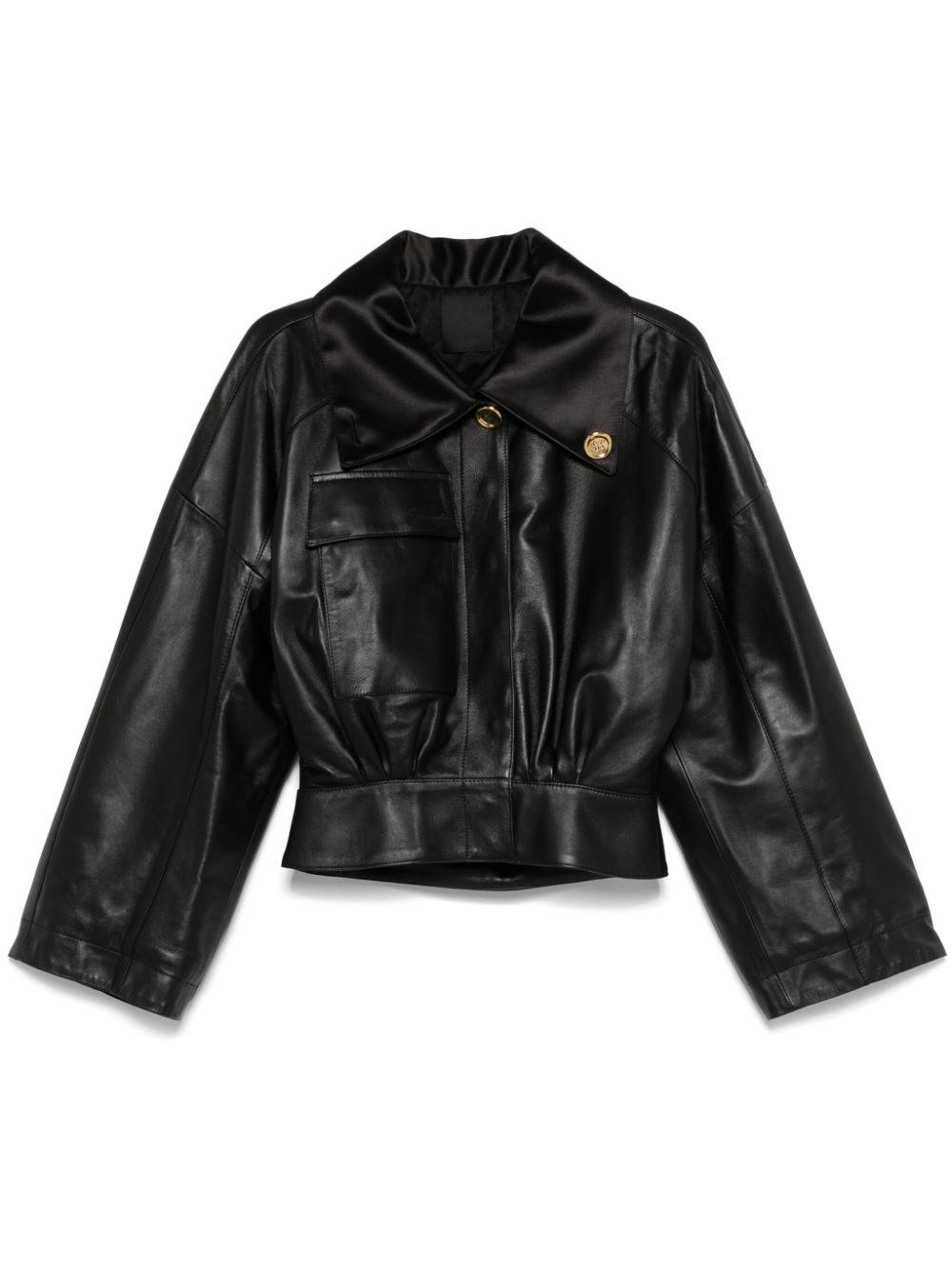 Givenchy レディース ブラック レザージャケット ジャケット