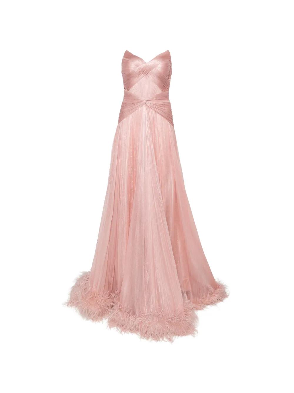 open lace back dress Vintage Pink Beaded Prom Dress Sheath Evening Dress Straps Party Dress –  DSProm