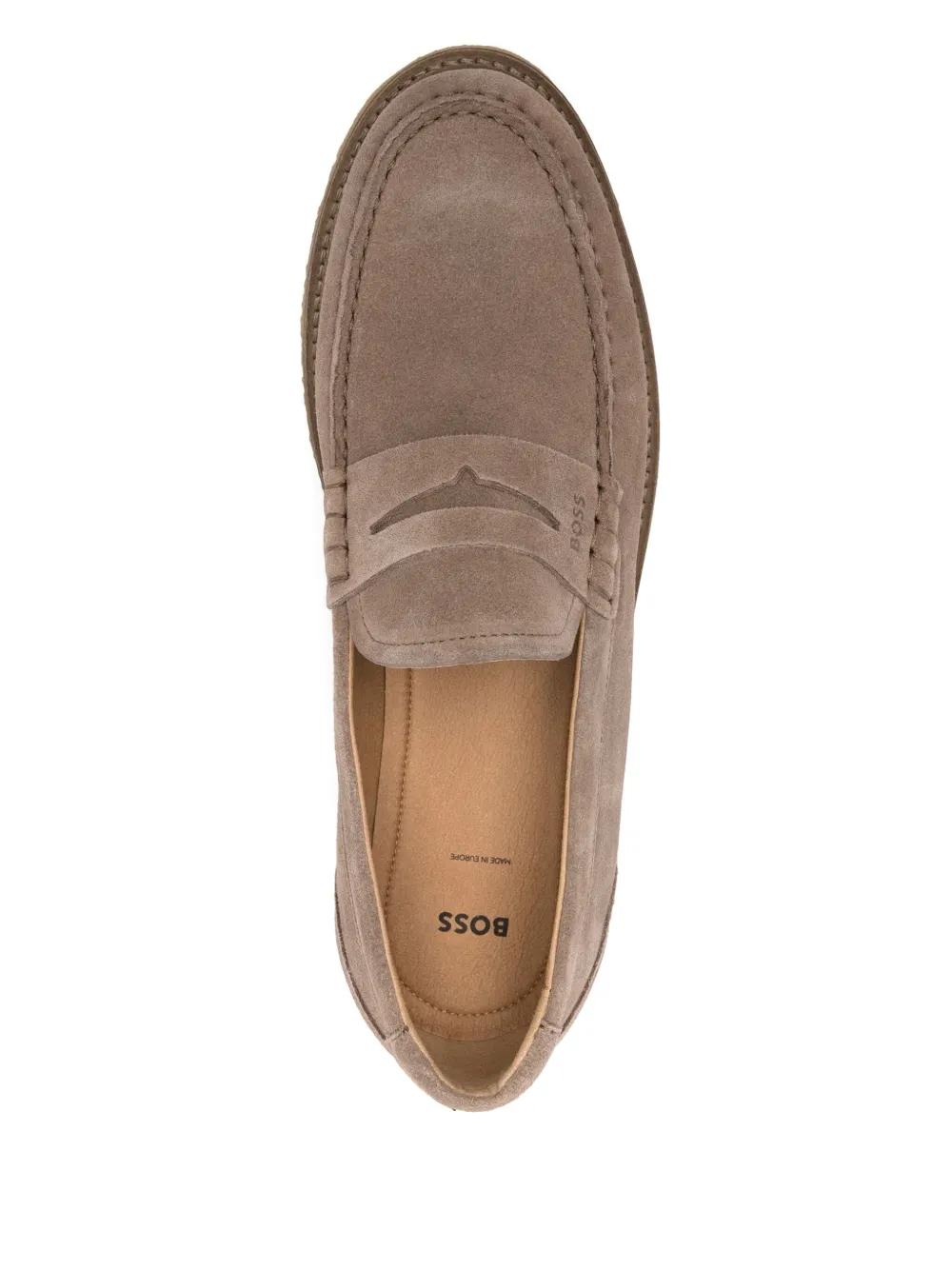 【関税込み】BOSS ブラウン スエード スリッポン ブラウン BOSS スリッポンシューズ メンズ | Lyst