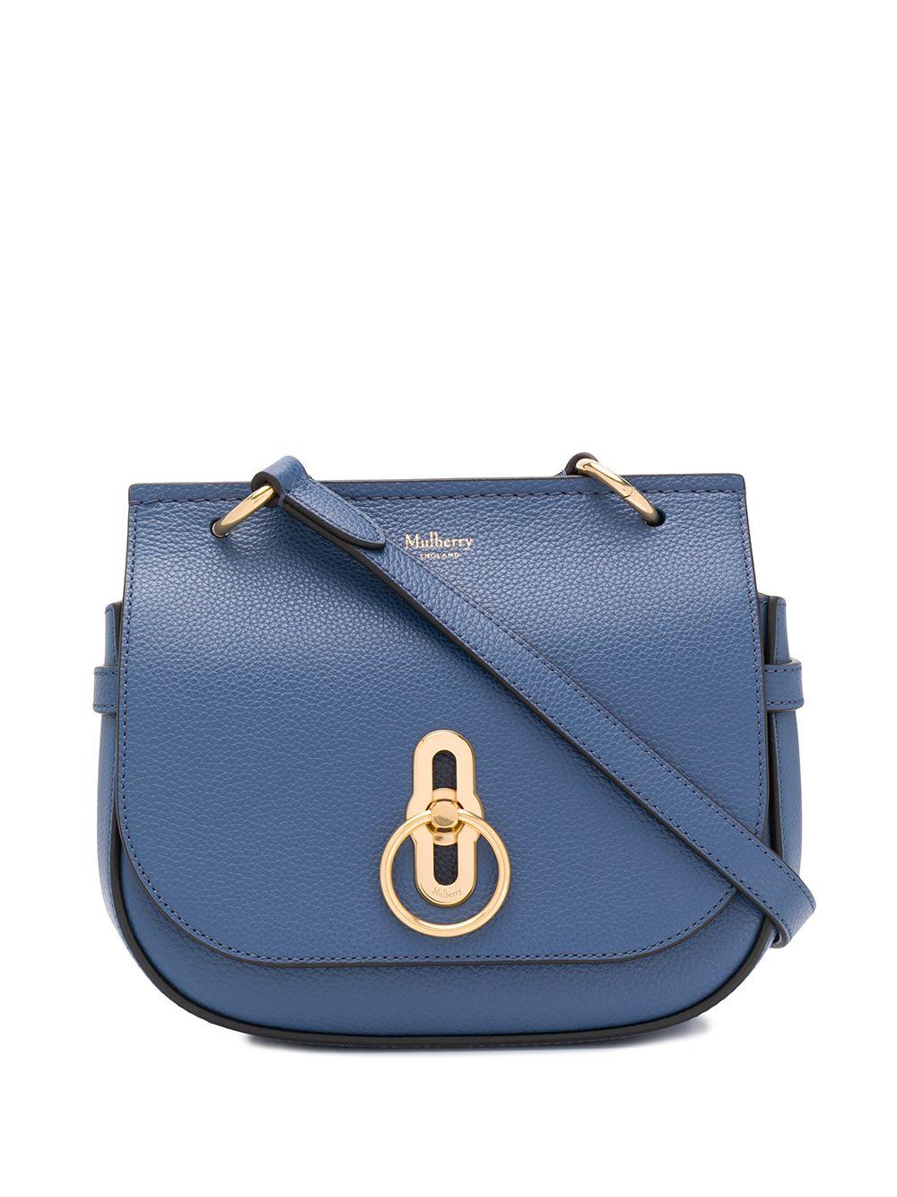 Mulberry Small Amberley Satchel In Pale Navy Small Classic Grain