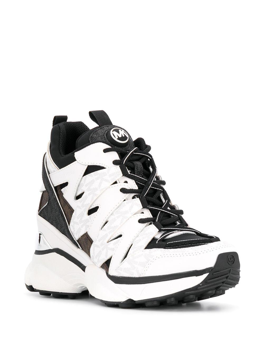 michael kors hero leather and mesh trainer