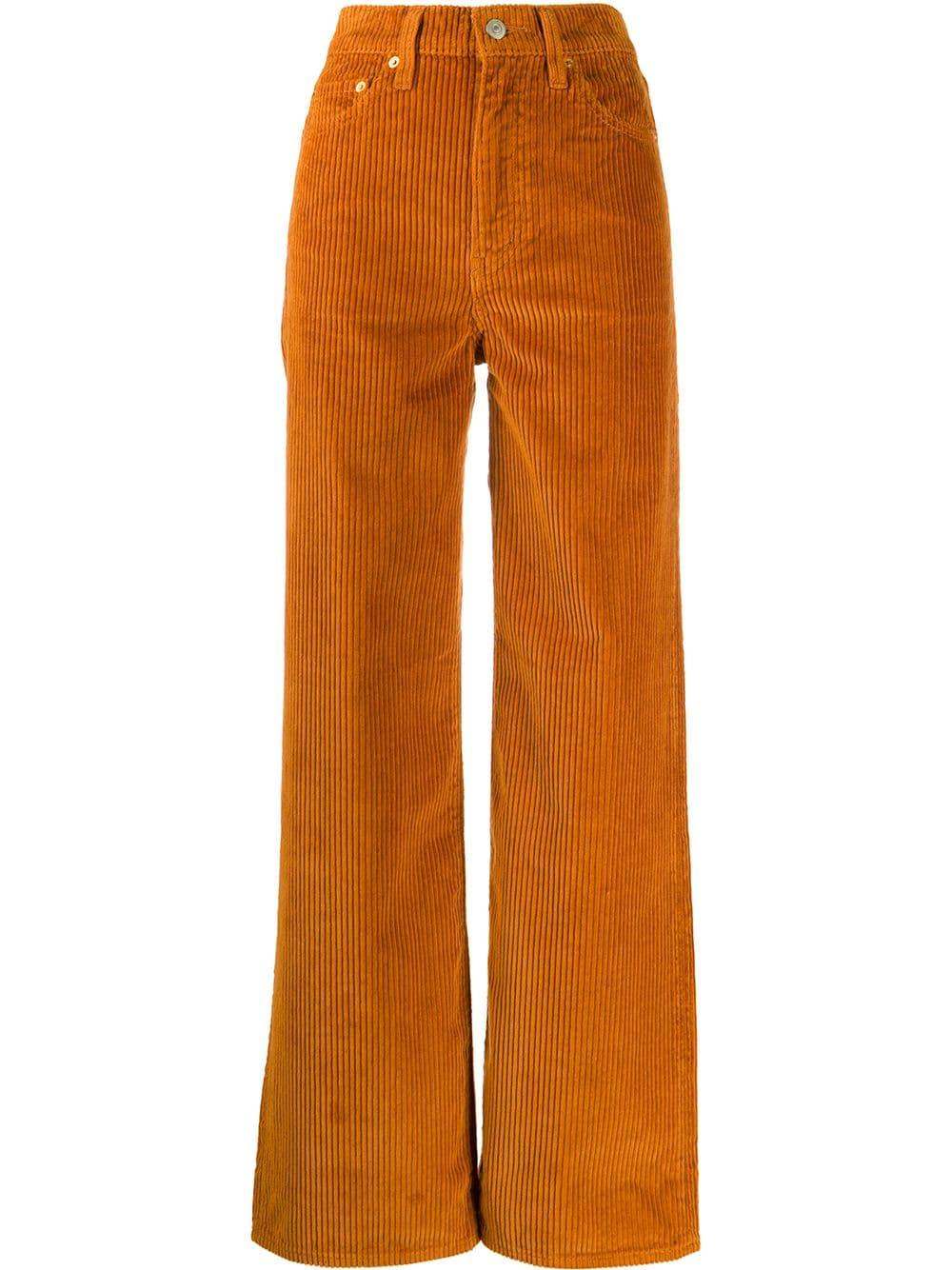 Pantalon évasé en velours côtelé Levi's en coloris Orange | Lyst