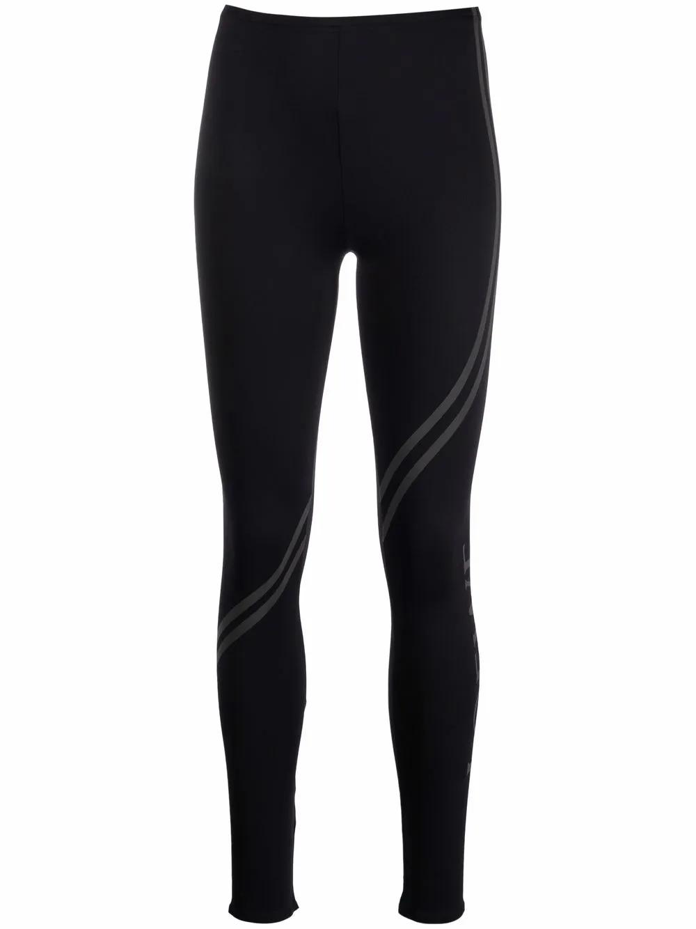 Tシャツ・カットソー LOEWE Black Leather And Fabric Leggings Loewe Black leather and fabric leggings | The Fashion Square