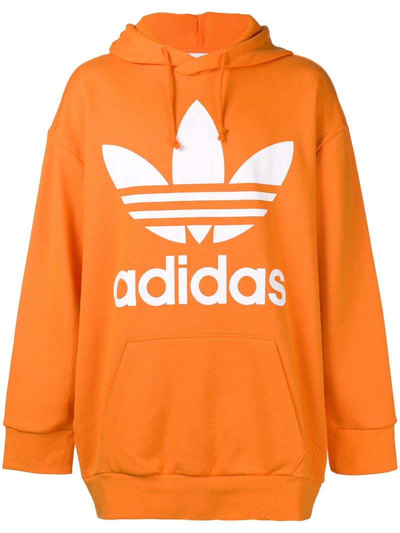 orange adidas hoodie mens