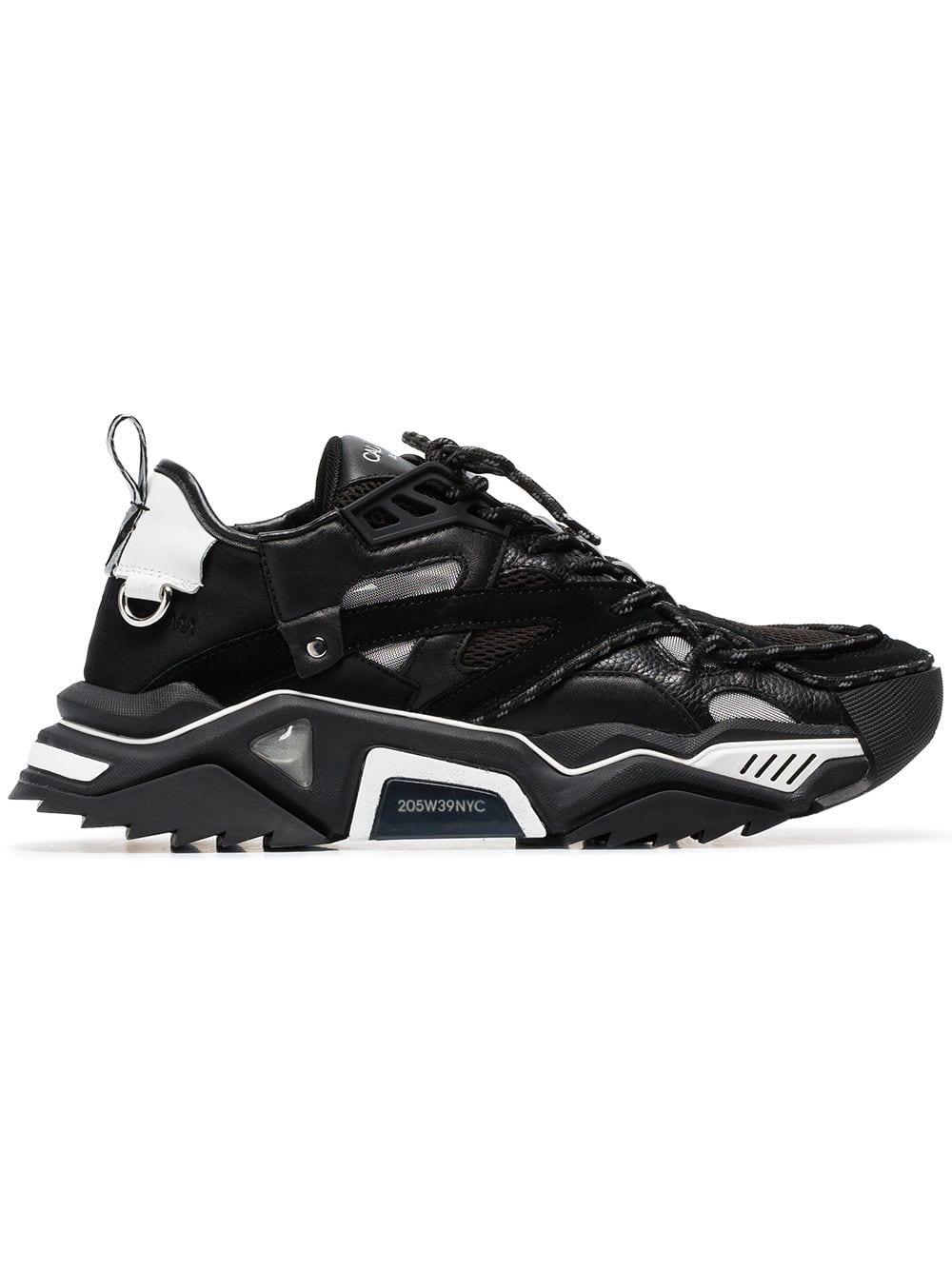 CALVIN KLEIN 205W39NYC Men's Strike 205 Leather Trainer Sneakers in Black  for Men | Lyst