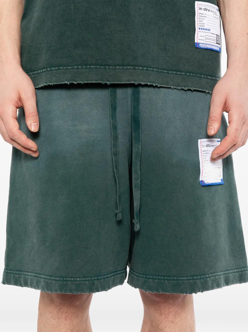 Maison Mihara Yasuhiro Sun Faded Like Sweat Shorts in Green for